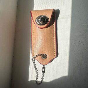 Coach 1941 Turnlock Clochette Tan Beige Leather Silver Hardware